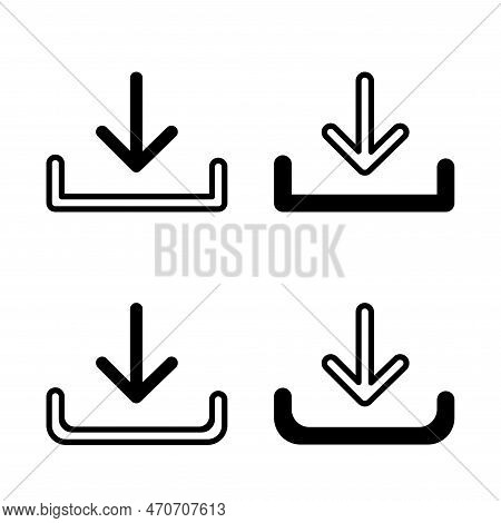 Download Icon Set. Software Download Icon . Web Icon Set . Icons Collection. Vector Illustration.