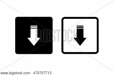 Arrow Download Icon Set Collection Vector Template.
