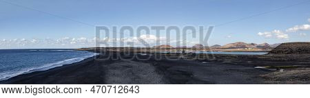 Scenic Volcanic Beach And Coastal Landscape At Janubio Salt Mine In Small Village Of Janubio Near Pl