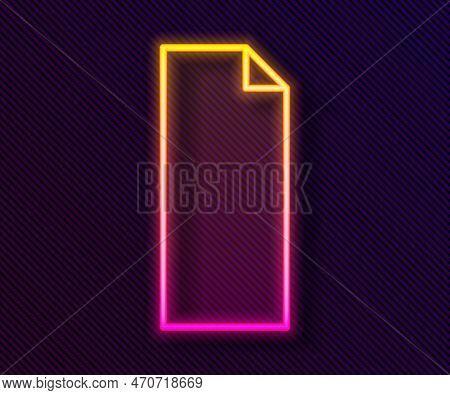 Glowing Neon Line Grip Tape On A Skateboard Icon Isolated On Black Background. Vector