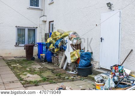 Hechingen, Baden-württemberg, Germany, February 10, 2019, A Derelict Social Housing In A Social Hots