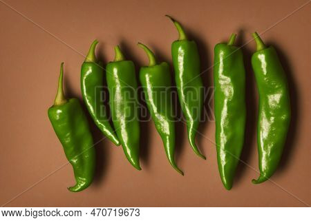Whole Green Jalepenos On The Counter Ready For Use