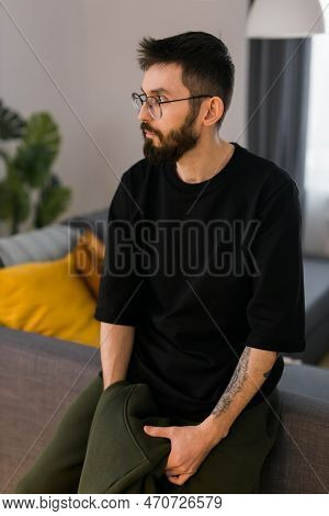 Sad Man Pondering About His Life After A Relationship Breakup Or Bipolar Disorder - Depression Asthe