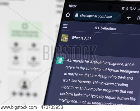Galati, Romania - February 08, 2023: Webpage Of Chatgpt, A Prototype Ai Chatbot Developed By Openai,