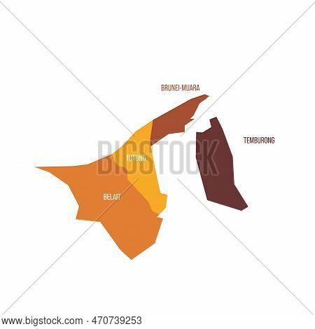 Brunei Political Map Vector Photo Free Trial Bigstock 470739253