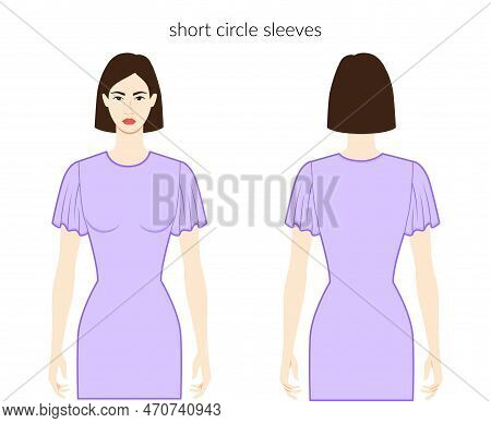 Circular Sleeves Cape, Butterfly, Flutter, Capelet Clothes Short Length Dresses, Tops, Shirts Techni