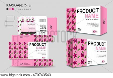 Cosmetic Box Design, Supplements Box Template, Package Design Template, 3d Box Packaging Design, Cos