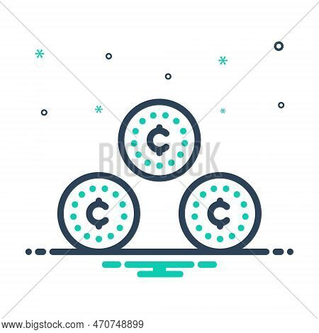 Mix Icon For Cents Money Finance Investment Coin Centavo Ecommerce Currency Price Income