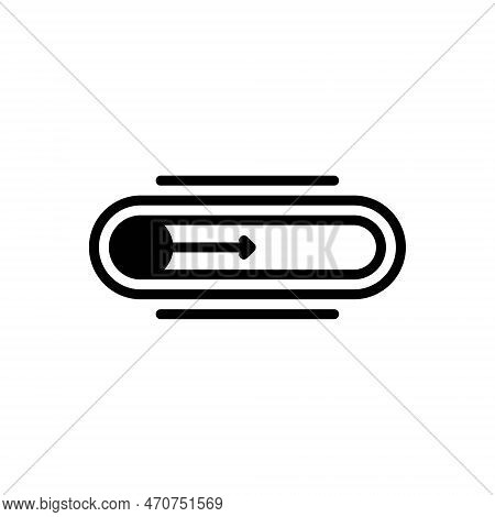 Black Solid Icon For Enable Unlock Swipe Toggle Slide Button Allow Permit Walker Rehabilitation