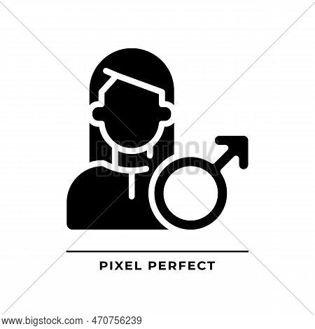 Anima Archetype Black Glyph Icon. Image Of Woman. Feminine Part Of Male Personality. Psychoanalysis.