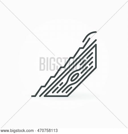 Roof Installation And Maintenance Vector Concept Line Icon Or Sign
