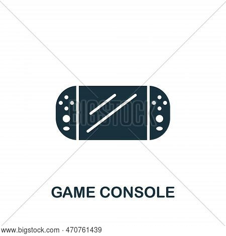 Game Console Icon. Monochrome Simple Sign From Entertainment Collection. Game Console Icon For Logo,