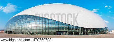 Sirius, Russia - August 25, 2022: Big Ice Palace In The Olympic Park - Panorama