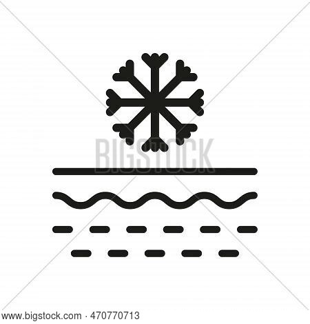 Protection Of Skin Frostbite Silhouette Icon. Effect Of Skin Cold Glyph Pictogram. Barrier From Cool