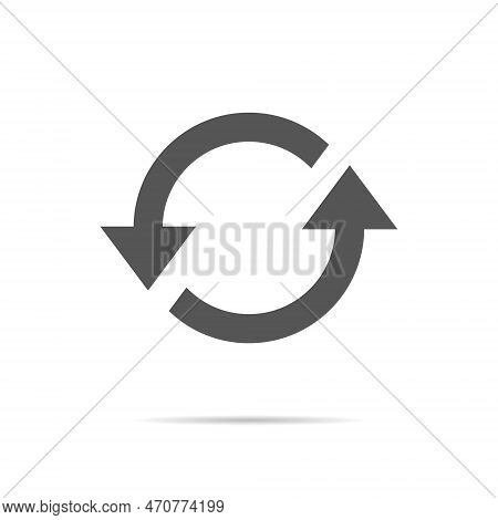 Reverse, Sync Icon Vector In Flat Style