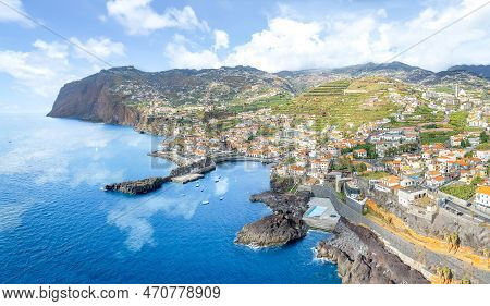 Landscape With Camara De Lobos, Cabo Girao In Background, Madeira Island, Portugal