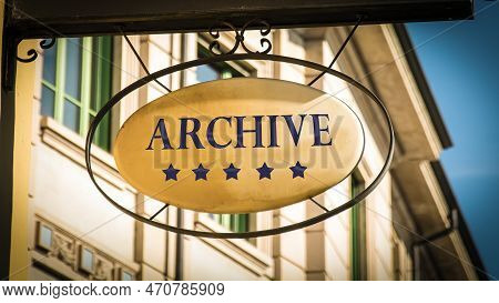 Street Sign The Direction Way To Archive