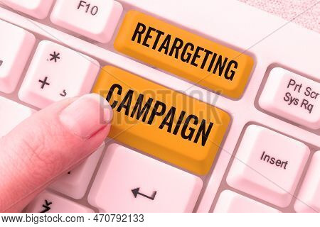 Inspiration Showing Sign Retargeting Campaign. Internet Concept Targetconsumers Based On Their Previ