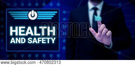 Handwriting Text Health And Safety. Business Overview Taking The Appropriate Steps To Protect Yourse