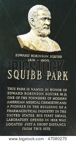 Dr. Edward Squibb memorial Park Squibb a Brooklyn
