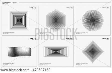 Abstract Blend Line Basic Shape Logo Design Template. Modern Line Contour Vector