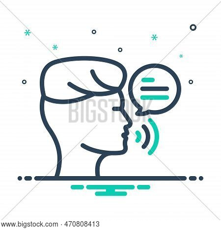 Mix Icon For Spoken Verbal Vocal Nuncupative Chat Conversation Message