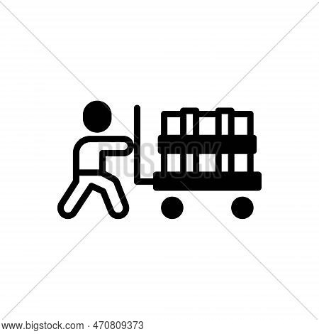 Black Solid Icon For Forces Strength Power Stress Flexion Meanders Power Strength Force Energy Poten