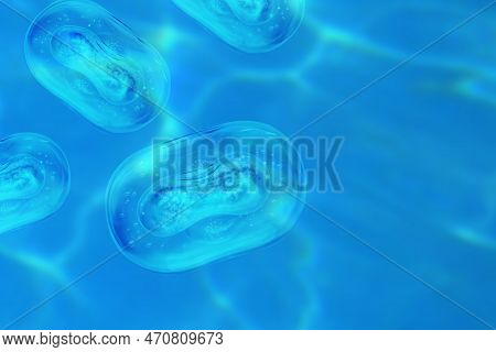 Monkeypox Virus Model. Concept Of Searching For Antibodies To Monkeypox Virus. Anti-monkeypox Virus 