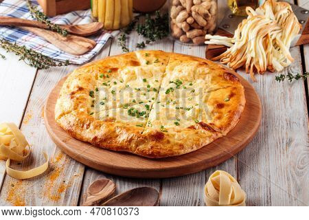Georgian Baked Flat Bread Khachapuri With Cheese