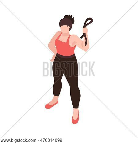 Isometric Partners Husband Wife Conflict Quarreling Family Domestic Abuse Composition Vector Illustr