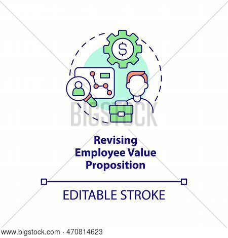 Revising Employee Value Proposition Concept Icon. Dei Initiative For Workplace Abstract Idea Thin Li
