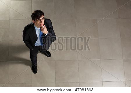 Young businessman in glasses