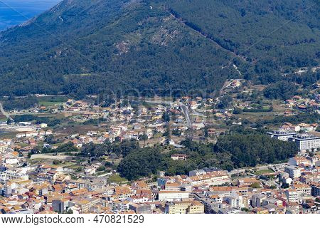 La Guardia, Fishing Village High Angle View From Santa Tecla Mountain, Rias Baixas, Pontevedra Provi