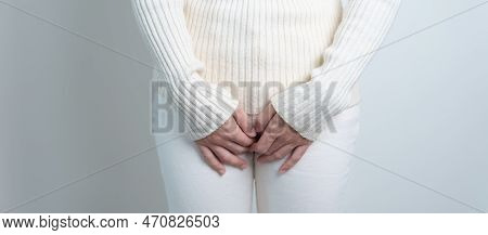 Woman Having Stomach Pain. Ovarian And Cervical Cancer, Cervix Disorder, Endometriosis, Hysterectomy