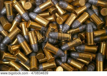 Stack Of .22 Short,  A Variety Of .22 Caliber (5.6 Mm) Rimfire Ammunition.