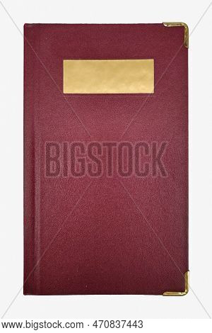 Brown Almanach Without Shadow Isolated On White Background.