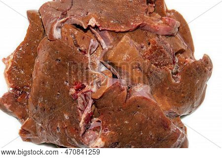The Texture Of Beef Liver.fresh Raw Beef Liver Top View.beef Liver Background.beef Liver Top View.