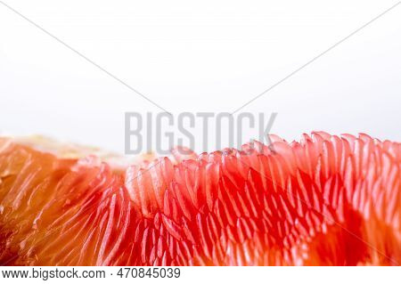 Pomelo On A White Background.advertising Pomelo.grapefruit.pomelo Pink. Fruit Isolated.cut Pomelo On