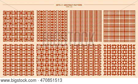 Luxury Triangle Abstract Seamless Pattern Set. Minimalist Shape Abstract Pattern