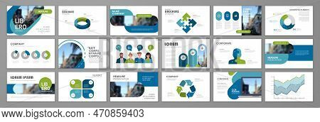 Business Presentation Infographic Elements Template Set. Keynote Presentation Background, Slide Temp