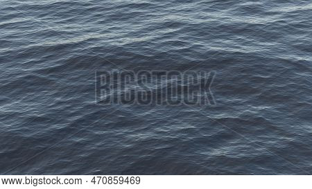 Bottomless Surface Of The Ocean. 3d Render