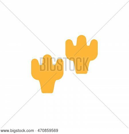 Duck Footprint Icon. Duck Paw Icon. Simple Style Farm Animal Poster Background Symbol. Brand Logo De