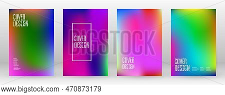 Pastel Soft. Rainbow Gradient Set. Color Background. Pink, Green, Red, Blue, Violet, Yellow Blurred 