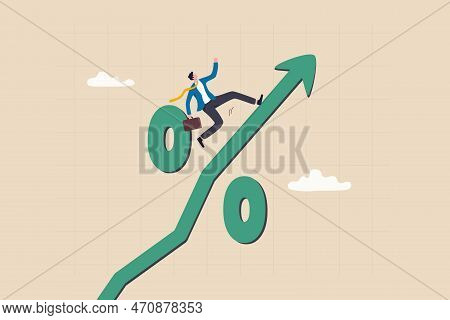 Success Investment In Interest Rate Rise Or Inflation Increase, Survive And Growth In Economic Situa