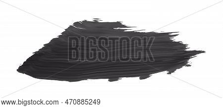 Black Gray Brush Silhouette Isolated On White Background Moonless Night.