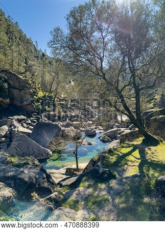 View To Fafiao River Located In Peneda-geres National Park, Northern Portugal