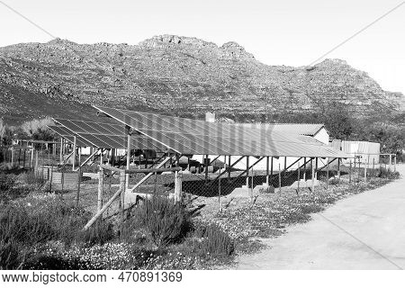 Kromrivier, South Africa - Sep 8, 2022: A Solar Power Installation At Kromrivier Cederberg Park, A H