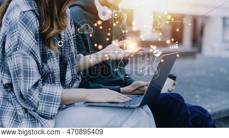 Digital Transformation Technology Strategy, Iot, Internet Of Things. Transformation Of Ideas And The