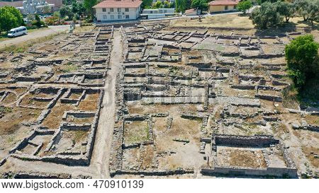 Aerial View Of Izmir Smyrna Mound. High Quality Photo