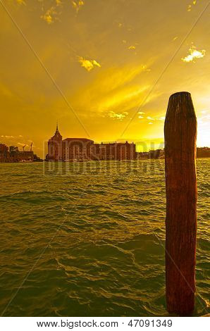 Veneza Itália Lagune vista com Bricole